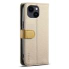 For iPhone 14 / 13 ESEBLE E11 Colorful Litchi Pattern Zipper Wallet Leather Phone Case(Khaki) - 3