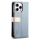 For iPhone 14 Pro Max ESEBLE E11 Colorful Litchi Pattern Zipper Wallet Leather Phone Case(Sky Blue) - 3