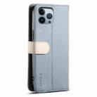 For iPhone 12 Pro Max ESEBLE E11 Colorful Litchi Pattern Zipper Wallet Leather Phone Case(Sky Blue) - 3