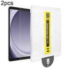 For Samsung Galaxy Tab A9 2pcs Dust-Free Easy Install HD Tempered Glass Film - 1
