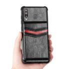 For Samsung Galaxy A20s Flip Card Bag Copper Buckle TPU + PU Leather Back Cover Shockproof Case with Card Slots & Photo Frame(Black) - 2