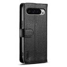 For Google Pixel 9 Pro XL ESEBLE E11 Colorful Litchi Pattern Zipper Wallet Leather Phone Case(Black) - 3