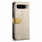 For Google Pixel 9 Pro XL ESEBLE E11 Colorful Litchi Pattern Zipper Wallet Leather Phone Case(Khaki) - 3