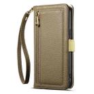 For Google Pixel 7 Pro 5G ESEBLE E11 Colorful Litchi Pattern Zipper Wallet Leather Phone Case(Amber Brown) - 2