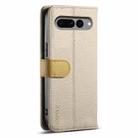 For Google Pixel 7 Pro 5G ESEBLE E11 Colorful Litchi Pattern Zipper Wallet Leather Phone Case(Khaki) - 3