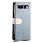 For Google Pixel 7 Pro 5G ESEBLE E11 Colorful Litchi Pattern Zipper Wallet Leather Phone Case(Sky Blue) - 3