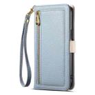 For Google Pixel 6 ESEBLE E11 Colorful Litchi Pattern Zipper Wallet Leather Phone Case(Sky Blue) - 2