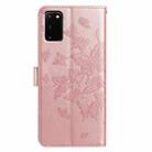For Samsung Galaxy S20 Butterfly Flutter Pattern Embossed Leather Phone Case(Rose Gold) - 3