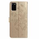 For Samsung Galaxy S20 Butterfly Flutter Pattern Embossed Leather Phone Case(Gold) - 3