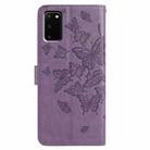 For Samsung Galaxy S20 Butterfly Flutter Pattern Embossed Leather Phone Case(Purple) - 3