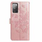 For Samsung Galaxy S20 FE Butterfly Flutter Pattern Embossed Leather Phone Case(Rose Gold) - 3