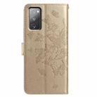 For Samsung Galaxy S20 FE Butterfly Flutter Pattern Embossed Leather Phone Case(Gold) - 3