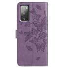 For Samsung Galaxy S20 FE Butterfly Flutter Pattern Embossed Leather Phone Case(Purple) - 3