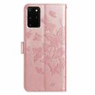 For Samsung Galaxy S20+ Butterfly Flutter Pattern Embossed Leather Phone Case(Rose Gold) - 3