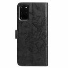 For Samsung Galaxy S20+ Butterfly Flutter Pattern Embossed Leather Phone Case(Black) - 3