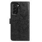 For Samsung Galaxy S21+ 5G Butterfly Flutter Pattern Embossed Leather Phone Case(Black) - 3