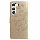 For Samsung Galaxy S23 5G Butterfly Flutter Pattern Embossed Leather Phone Case(Gold) - 3