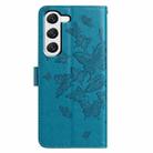 For Samsung Galaxy S23 5G Butterfly Flutter Pattern Embossed Leather Phone Case(Blue) - 3