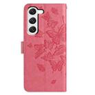 For Samsung Galaxy S23 5G Butterfly Flutter Pattern Embossed Leather Phone Case(Rose Red) - 3