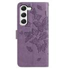 For Samsung Galaxy S23 5G Butterfly Flutter Pattern Embossed Leather Phone Case(Purple) - 3