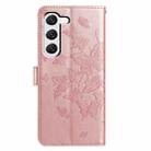 For Samsung Galaxy S23+ 5G Butterfly Flutter Pattern Embossed Leather Phone Case(Rose Gold) - 3