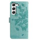 For Samsung Galaxy S23+ 5G Butterfly Flutter Pattern Embossed Leather Phone Case(Green) - 3