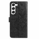 For Samsung Galaxy S23+ 5G Butterfly Flutter Pattern Embossed Leather Phone Case(Black) - 3