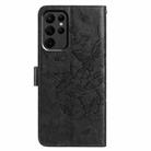 For Samsung Galaxy S23 Ultra 5G Butterfly Flutter Pattern Embossed Leather Phone Case(Black) - 3