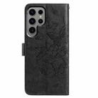 For Samsung Galaxy S24 Ultra 5G Butterfly Flutter Pattern Embossed Leather Phone Case(Black) - 3