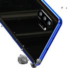For Samsung Galaxy Note20 Shockproof Single-sided Tempered Glass Magnetic Attraction Case with Black Camera Lens Protector Cover(Blue) - 3