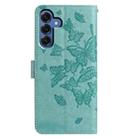 For Samsung Galaxy S25 5G Butterfly Flutter Pattern Embossed Leather Phone Case(Green) - 3