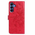For Samsung Galaxy S25 5G Butterfly Flutter Pattern Embossed Leather Phone Case(Red) - 3