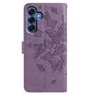 For Samsung Galaxy S25 5G Butterfly Flutter Pattern Embossed Leather Phone Case(Purple) - 3