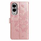 For Samsung Galaxy S25 Edge 5G Butterfly Flutter Pattern Embossed Leather Phone Case(Rose Gold) - 3