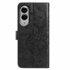 For Samsung Galaxy S25 Edge 5G Butterfly Flutter Pattern Embossed Leather Phone Case(Black) - 3