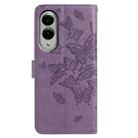For Samsung Galaxy S25 Edge 5G Butterfly Flutter Pattern Embossed Leather Phone Case(Purple) - 3