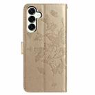 For Samsung Galaxy S25+ 5G Butterfly Flutter Pattern Embossed Leather Phone Case(Gold) - 3