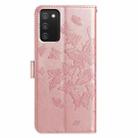 For Samsung Galaxy A02S Butterfly Flutter Pattern Embossed Leather Phone Case(Rose Gold) - 3
