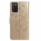 For Samsung Galaxy A02S Butterfly Flutter Pattern Embossed Leather Phone Case(Gold) - 3