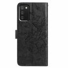 For Samsung Galaxy A02S Butterfly Flutter Pattern Embossed Leather Phone Case(Black) - 3
