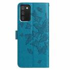 For Samsung Galaxy A02S Butterfly Flutter Pattern Embossed Leather Phone Case(Blue) - 3