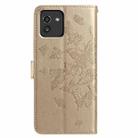 For Samsung Galaxy A03 Butterfly Flutter Pattern Embossed Leather Phone Case(Gold) - 3