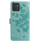 For Samsung Galaxy A03 Butterfly Flutter Pattern Embossed Leather Phone Case(Green) - 3