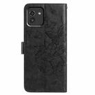 For Samsung Galaxy A03 Butterfly Flutter Pattern Embossed Leather Phone Case(Black) - 3