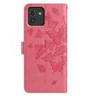 For Samsung Galaxy A03 Butterfly Flutter Pattern Embossed Leather Phone Case(Rose Red) - 3