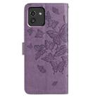 For Samsung Galaxy A03 Butterfly Flutter Pattern Embossed Leather Phone Case(Purple) - 3