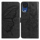 For Samsung Galaxy A03 Core Butterfly Flutter Pattern Embossed Leather Phone Case(Black) - 1