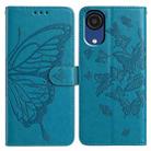 For Samsung Galaxy A03 Core Butterfly Flutter Pattern Embossed Leather Phone Case(Blue) - 1