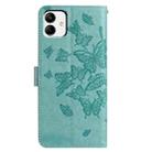 For Samsung Galaxy A04 Butterfly Flutter Pattern Embossed Leather Phone Case(Green) - 3