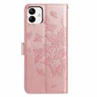 For Samsung Galaxy A04E Butterfly Flutter Pattern Embossed Leather Phone Case(Rose Gold) - 3